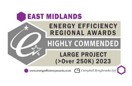 Florence Boot Hall project Highly Commended in East Midlands Energy Efficiency Awards 2023