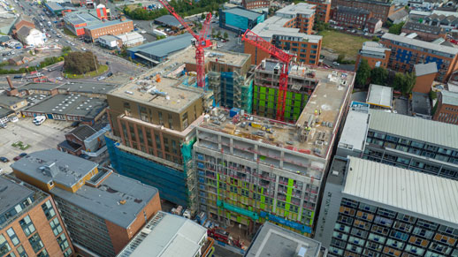 Topping out ceremony held by Clegg Construction at The Fabric Works in Leeds (Section 2)