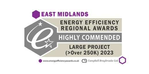 Florence Boot Hall project Highly Commended in East Midlands Energy Efficiency Awards 2023 (Section 1)