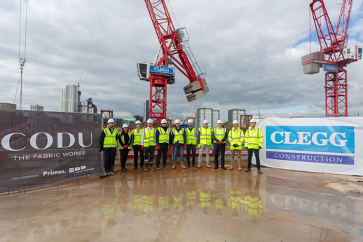 Topping out ceremony held by Clegg Construction at The Fabric Works in Leeds (Section 5)